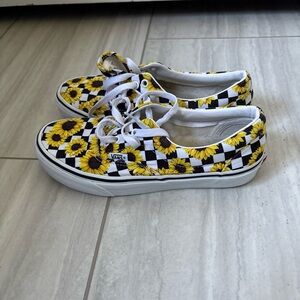 Womens Vans Sunflower Checkered Sneakers